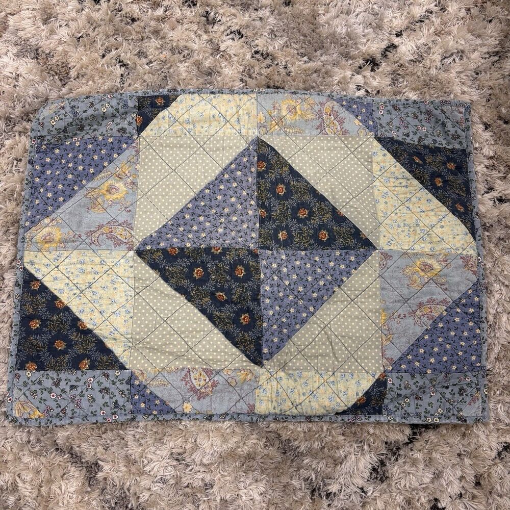 Nostalgia Home Dylan Decorative Sham, Standard Blue/Multi Vintage Patchwork